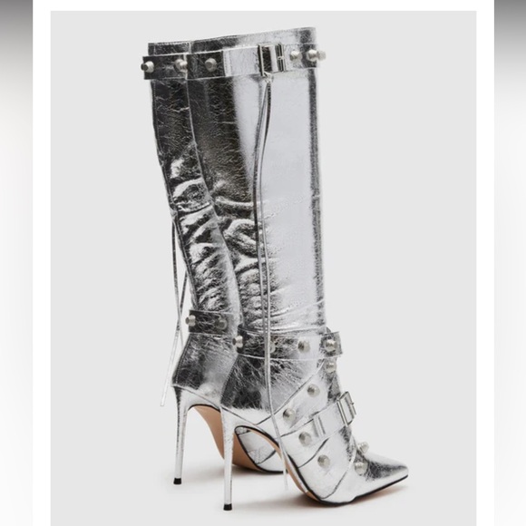 Steve Madden Fink Silver Boots - Picture 3 of 6
